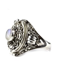 Silber-Giftring mit Regenbogenmondstein - vergleichen und g&uuml;nstig kaufen